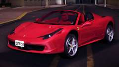 Ferrari 458 Spider (TW Plate) para GTA Vice City